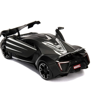 اسباب بازی ماشین فلزی لیکان هایپراسپورت Black Panther Lykan Hypersport و فیگور پلنگ سیاه با مقیاس 1:24_اسباب بازی